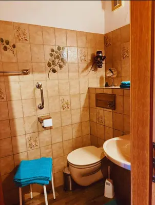 Ein Badezimmer in der Unterkunft Bergblick Apartments - Natur & Panorama in Bad Ischl
