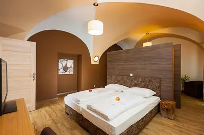 Ein Bett oder Betten in einem Zimmer der Unterkunft Gasthof Post