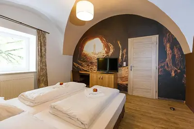 Ein Bett oder Betten in einem Zimmer der Unterkunft Gasthof Post