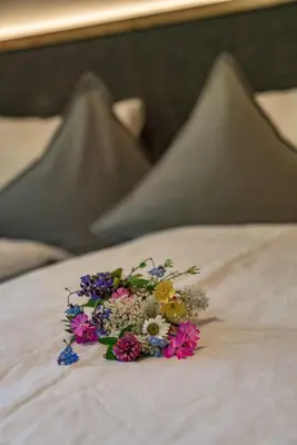 Ein Bett oder Betten in einem Zimmer der Unterkunft Druckfeichter Hütte