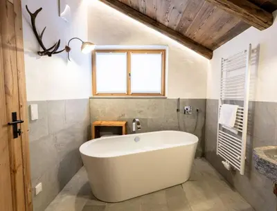 Ein Badezimmer in der Unterkunft Chalet Hauserberg
