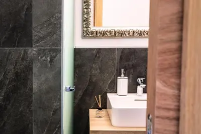 Ein Badezimmer in der Unterkunft Bergseegut Chalets