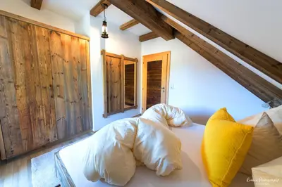Ein Bett oder Betten in einem Zimmer der Unterkunft Feriengut Linortner