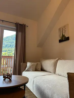 Ein Sitzbereich in der Unterkunft Panorama Loft Bad Aussee