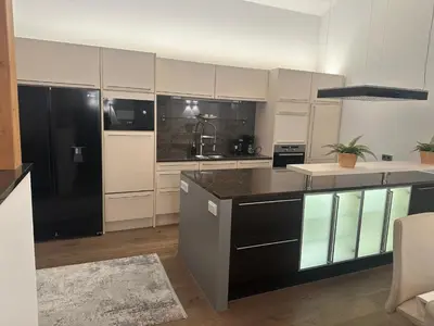 Küche/Küchenzeile in der Unterkunft Leos Suite Appartement