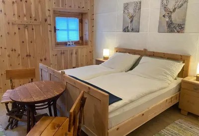 Ein Bett oder Betten in einem Zimmer der Unterkunft Lammerergut
