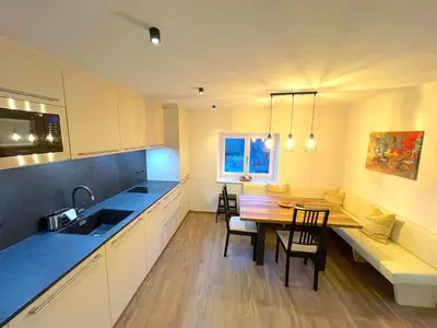 Küche/Küchenzeile in der Unterkunft Stoltzis Appartement