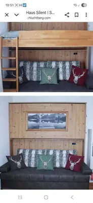 Ein Bett oder Betten in einem Zimmer der Unterkunft Haus Silent Schluchtberg Top 2
