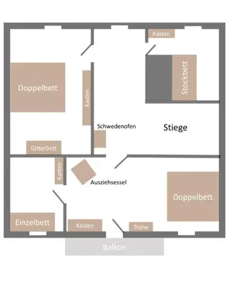 Grundriss der Unterkunft Hochsteinalm