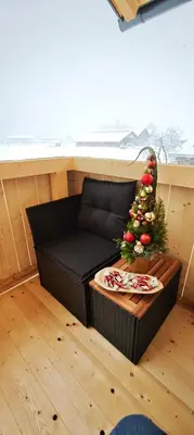 Ein Sitzbereich in der Unterkunft HausTipTop