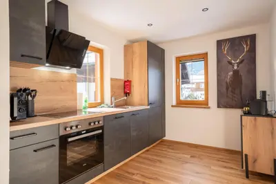 Küche/Küchenzeile in der Unterkunft Apartments Kressl