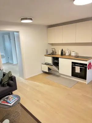 Küche/Küchenzeile in der Unterkunft Vogelsang Apartments