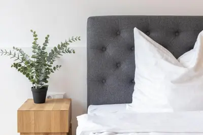Ein Bett oder Betten in einem Zimmer der Unterkunft Murleben Appartements