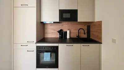 Küche/Küchenzeile in der Unterkunft Alpen Sky Apartments