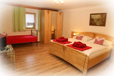 Ein Bett oder Betten in einem Zimmer der Unterkunft Schmiedgut