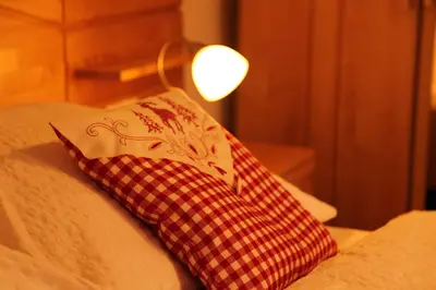 Ein Bett oder Betten in einem Zimmer der Unterkunft Schmiedgut