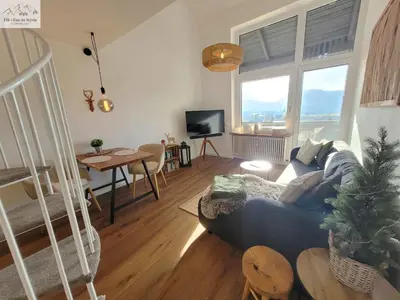 Ein Sitzbereich in der Unterkunft Apartment in Bad Mitterndorf - Steiermark 54982