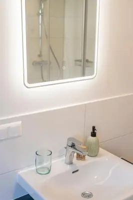 Ein Badezimmer in der Unterkunft Dorfplatzl Loft