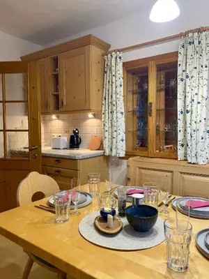 Küche/Küchenzeile in der Unterkunft Ferienhaus s'Mosern