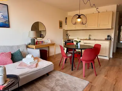 Küche/Küchenzeile in der Unterkunft Bergzeit Apartments