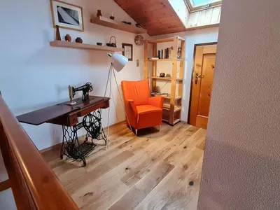 Ein Sitzbereich in der Unterkunft Ferienhaus am Fluss, zentrale Lage