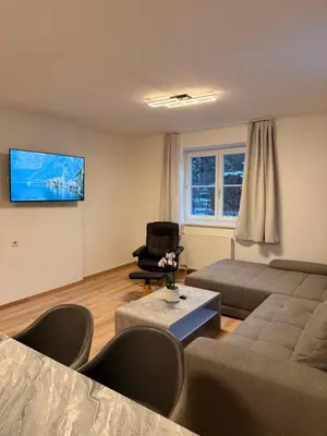 Ein Sitzbereich in der Unterkunft Appartement Kodra