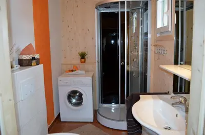 Ein Badezimmer in der Unterkunft Chalet Hamito
