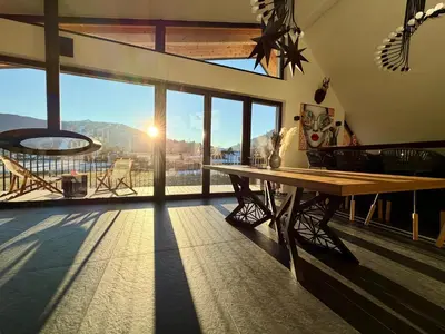 Ein Balkon oder eine Terrasse in der Unterkunft Alpen Sky Suite Flachau