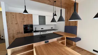 Küche/Küchenzeile in der Unterkunft AlpinHerz Bio Penthouse Apartment