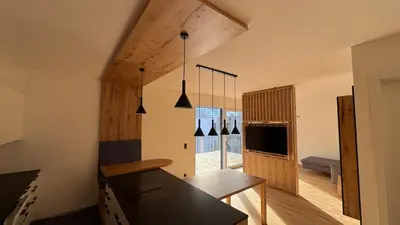 Ein Sitzbereich in der Unterkunft AlpinHerz Bio Penthouse Apartment