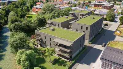 Das Gebäude in dem sich die Ferienwohnung befindet