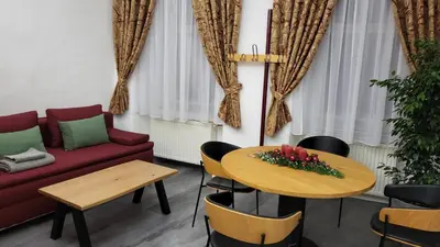 Ein Sitzbereich in der Unterkunft Apartments Ulrich vonLiechtenstein
