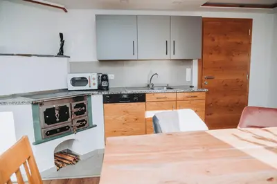 Küche/Küchenzeile in der Unterkunft Aichlburg Appartement