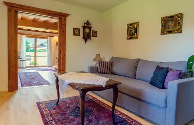 Ein Sitzbereich in der Unterkunft Ferienwohnung Muss