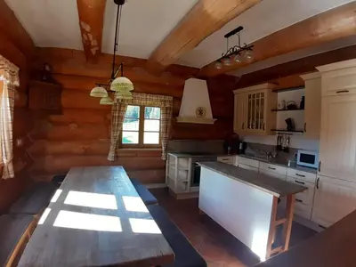 Küche/Küchenzeile in der Unterkunft Holiday Home Schönberghütte by Interhome