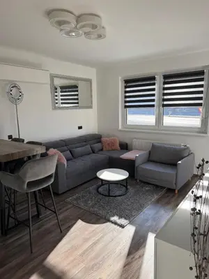 Ein Sitzbereich in der Unterkunft Appartement Märzenkeller