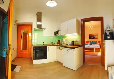 Küche/Küchenzeile in der Unterkunft Apartment Haus Braumandl