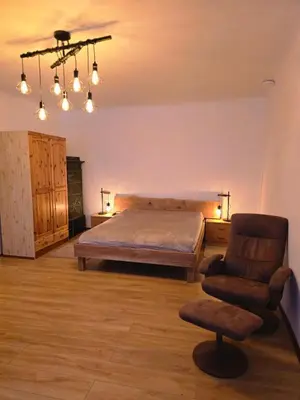 Ein Bett oder Betten in einem Zimmer der Unterkunft Sager Haus
