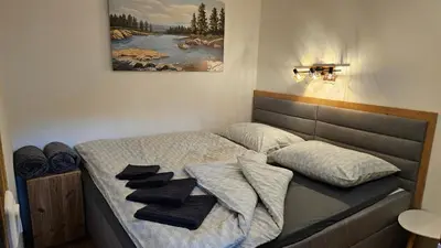 Ein Bett oder Betten in einem Zimmer der Unterkunft Appartement Franzls Altenmarkt im Pongau
