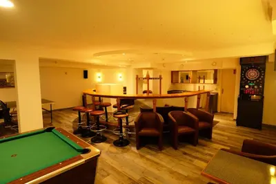 Ein Billardtisch in der Unterkunft Kleines aber Feines Apartment über Schladming