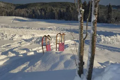 Hütte Monigold im Winter