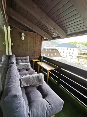 Ein Sitzbereich in der Unterkunft Apartment Alpenblick Bad Aussee
