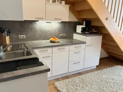 Küche/Küchenzeile in der Unterkunft Appartement HochOben