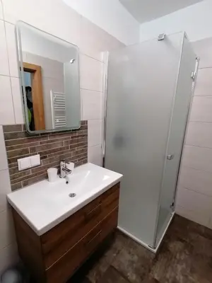 Ein Badezimmer in der Unterkunft Appartement HochOben
