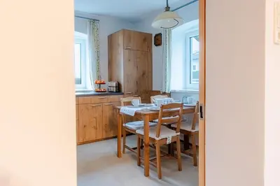 Küche/Küchenzeile in der Unterkunft Ferienwohnung Ahammer