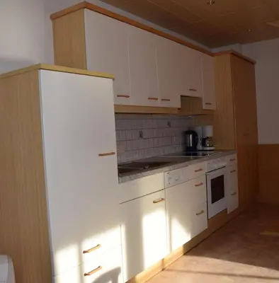 Küche/Küchenzeile in der Unterkunft Appartement Untergumpold