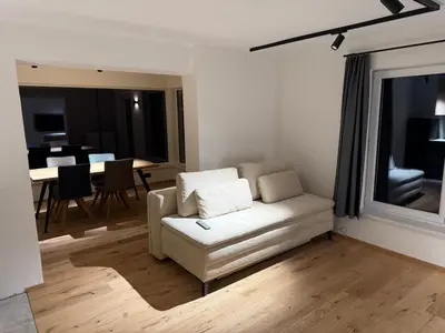 Ein Sitzbereich in der Unterkunft Tannenhof II