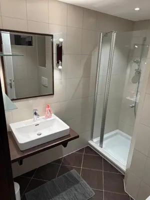 Ein Badezimmer in der Unterkunft Tannenhof II