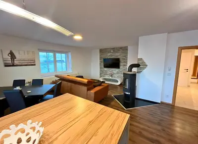 Küche/Küchenzeile in der Unterkunft Panorama Appartement am Mühlbachberg