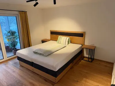 Ein Bett oder Betten in einem Zimmer der Unterkunft Apartment Tannenhof V